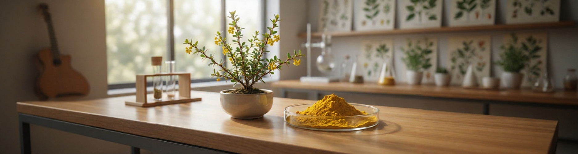 Berberine extract in lab